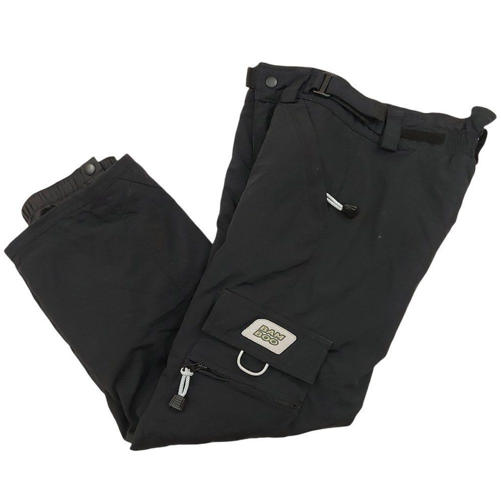 Fera  Snow Cargo Pants Unisex Kids 8 Black Insulated Winter Snowboarding - Picture 3 of 8